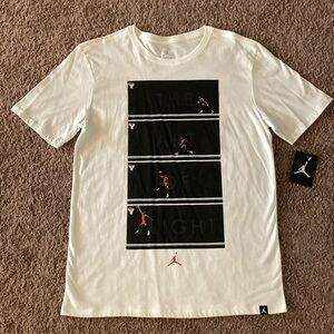 Jordan The Art of Flight Graphic Men's T-Shirt Size M White Black